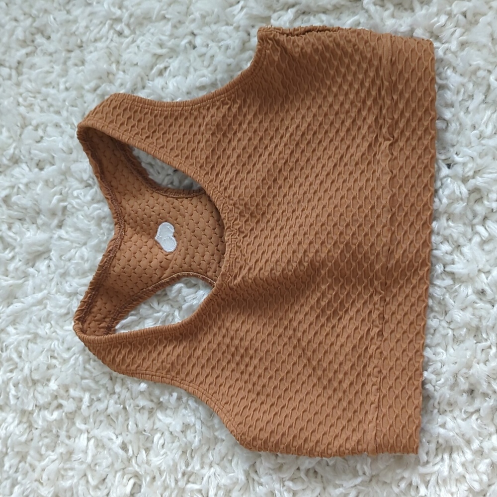 BBB racerback croco skin scoop sports bra